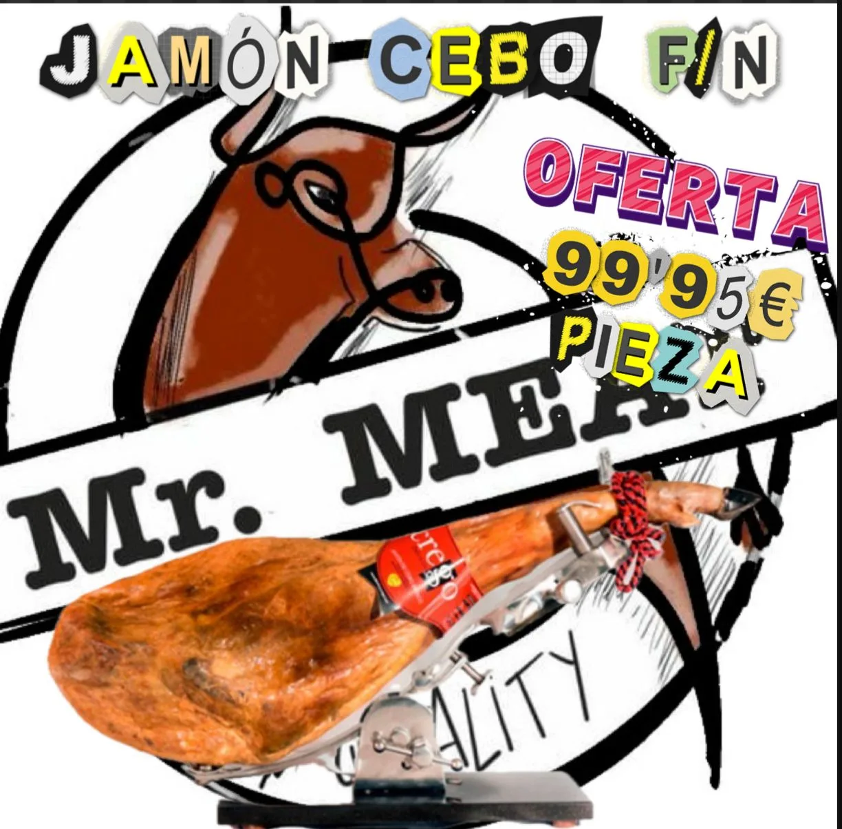 Jamón de Cebo Ibérico 50% Raza Ibérica (F/N)